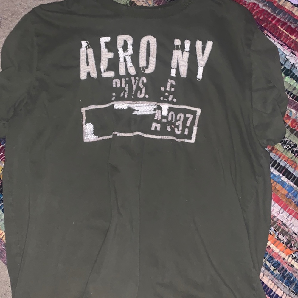 short sleeve dark green shirt